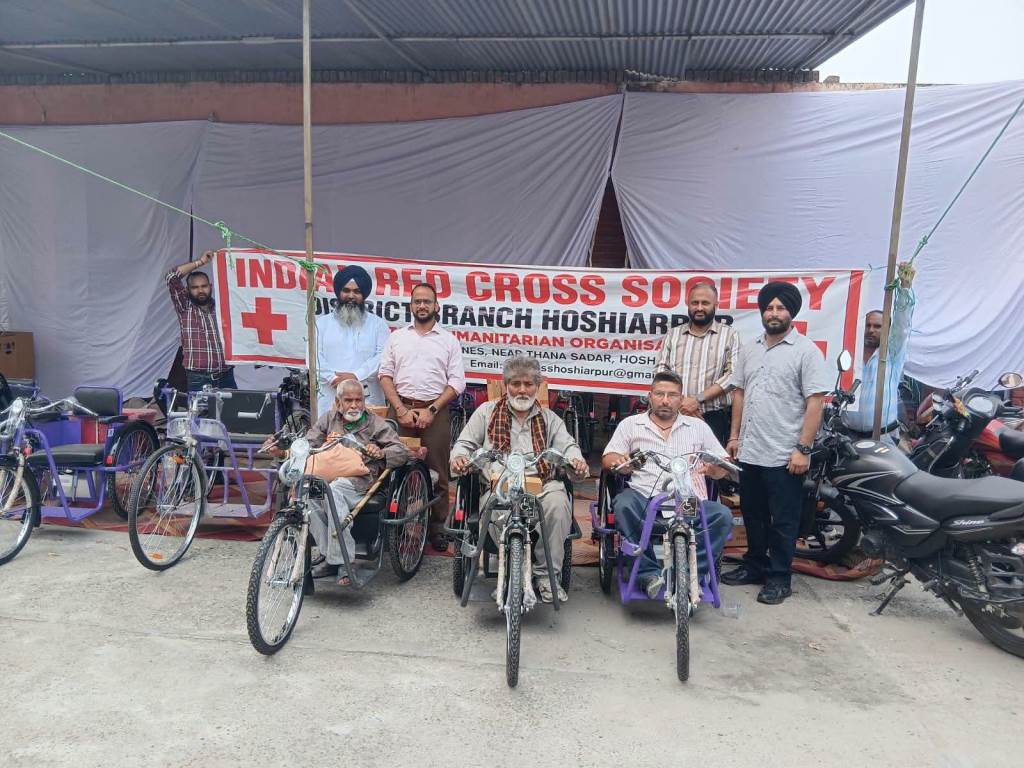 District Red Cross Society organizes a humanitarian camp 81 beneficiaries receive aid